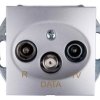 Simon 54 Gniazdo antenowe RD/TV/DATA srebrny mat DAD.01/43