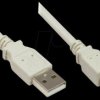 2510-05 USB 2.0 male A > male B, grey, 0,5m