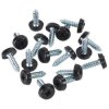 Sealey PTNP3 Number Plate Screw Plastic Enclosed Head Ø4.8 x 18mm Black Pack 50