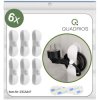 Quadrios 23CA247 Self-Adhesive Cable Organisers 6pcs White Silicon 3M Tape