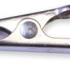 Alligator clip, silver, max. 4.8 mm, L 27.69 mm, solder/crimp connection, BU-30