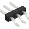 Pin header, 3 pole, pitch 2 mm, straight, black, 10063774