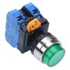 YW4L-A2E20Q4G Green 24V illuminated 22mm Metal Bezel Maintained Push Button Switch 2NO IP65 IDEC