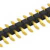 Pin header, 11 pole, pitch 2.54 mm, straight, black, 10080363