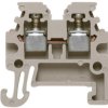 Through terminal block, screw connection, 0.5-1.5 mm², 2 pole, 17.5 A, 4 kV, dark beige, 1753280000