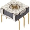 Encoding rotary switch, 4 pole, BCD, straight, 0.1 A/5 VDC, RTF04R0C