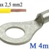 Konektor ( oczko ) cynk; 4mm; kabel 1,5- 2,5mm2