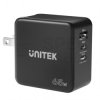 Ładowarka sieciowa 2x USB-C PD + USB-A Quick Charge czarna UNITEK
