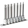 Sealey AK6212 Hex Ball-end Socket Bit Set 7pc Metric 3/8"sq Drive 100mm
