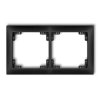DECO Ramka uniwersalna podwójna z tworzywa DECO Soft czarny mat 12DRSO-2