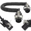Przewód spiralny QLY-s kabel do naczepy zakończony wtykami 7-pin do systemu EBS / ABS 24V 4m