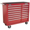 Sealey AP41169 Rollcab 16 Drawer with Ball Bearing Runners Heavy-duty - Red