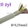 Kabel LIYCY 20x0,25mm2 w ekranie , linka CU