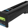 Lexmark Toner CS820 CX820 CX825 tusz oryginalny Cyjan 22000 strony 72K0X20