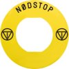 Label, Ø 60 mm, round, for emergency stop pushbutton, ZBY9830M