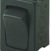 Rocker switch, black, 1 pole, On-Off, off switch, 12 (4) A/250 VAC, 8 (8) A/250 VAC, IP40, unlit, unprinted, 1801.6122