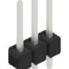 Pin header, 3 pole, pitch 2.54 mm, straight, black, 10048269