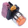 YW4L-MF2E01Q4A Amber 24V illuminated 22mm Metal Bezel Momentary Shrouded Push Button Switch NC IP65 IDEC