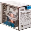 Przekaźnik miniaturowy 4P 7A 220V DC, przycisk testujący, mechaniczny wskaźnik zadziałania 55.34.9.220.0040