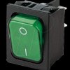 01835.3118-01 Rocker switch, 2-pin, OFF, green I-O, illuminated