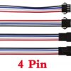 KOMPLET ZŁĄCZ JST 2.54mm 4-pin GNIAZDO + WTYK Z KABLEM 4X 18CM (PLKAB-JST-4)