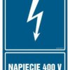 ZNAK - HG022 Napiecie 400 V 7,5 x 10 cm FN - Folia samoprzylepna