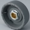 Rotary knob, 6.35 mm, PA 6, gray, Ø 33 mm, H 14 mm, B8133638