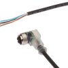 Kabel konfekcjonowany jednostrony złącze M12 żeńskie 4-pin kątowe wolny koniec przewodu 4x0,34mm² 5m IP67 wskaźnik LED VK500421