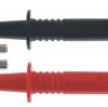 411 Sondy probiercze bezpieczne - 2 szt. (czarna + czerwona) z gniazdem 4mm z wymiennymi końcówkami 4mm i 2mm, ELECTRO-PJP