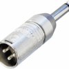 Adapter złącze męskie XLR na złącze męskie Jack 6,25 mm MonoNeutrik, NA2MP