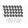 Enclosure feet, ABS, (L x W x H) 33 x 17 x 5 mm, black, for series 1557, 1557FOOTBK-24, package with 24 pieces