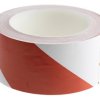 Taśma drogowa szerokość 50mm Czerwony/biały Taśma do wyznaczania ciągów komunikacyjnych Brady PVC grubość 0.138mm