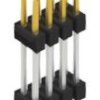 Pin header, 8 pole, pitch 2.54 mm, straight, black, 10057239