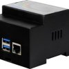 Uchwyt szyny DIN Joy-it Raspberry Pi® 4 tworzywo sztuczne czarny