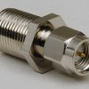 Coaxial adapter, 50 Ω, SMA plug to F socket, straight, 0409095