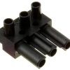 Plug, 3 pole, free-standing, screw connection, 0.5-2.5 mm², black, AC 166-1 ST/ 3 SW