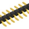 Pin header, 8 pole, pitch 2.54 mm, straight, black, 10080411