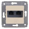 CARIVA gniazdo kom.2xRJ45 CAT6 UTP krem 7737 42