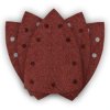 Papiery ścierne na rzep, żelazko 100 x 147 mm, P80, 5 szt., z 9 otworami do 04-623
