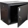 Szafa wisząca RACK 19 9U 450mm drzwi metalowe czarna NEKU TS BOX