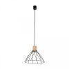 Zwis lampa wisząca czarna/sosna MODESTO WOOD w stylu retro na GU10 10156 TK Lighting