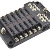 Skrzynka bezpieczników samochodowych 12x UNI płytkowe 12V/24V rozdzielnica