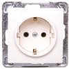 IMPRESJA Gniazdo pojedyncze z/u Schuko ecru GP-1YS/m/27