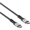 Manhattan 356381 USB4 Type-C Cable 40Gbps 8K 240W 2m Black Braided Aluminum Boot