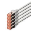 kabel LAN Digitus DK-1644-070-5, 5 szt., RJ45, CAT 6, S/FTP, 7.00 m, szary