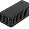 ABS miniature enclosure, ventilated, (L x W x H) 80 x 40 x 20 mm, black (RAL 9005), IP30, 1551V2BK