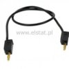 Wtyk banan x2 czarny ( na kablu 0,25m); 2mm
