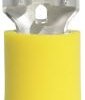 Konektor żeński, częściowa izolacja PCW, tuleja, 6.3x0.8 mm, 4-6 mm2, żółty