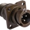Złącze 3-pinowe Żeński Amphenol Limited Męski Montaż ścienny MIL-DTL-5015 rozmiar 10SL