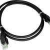 Patch-cord U/UTP kat.6 PVC 0.5m czarny KKU6CZA0.5